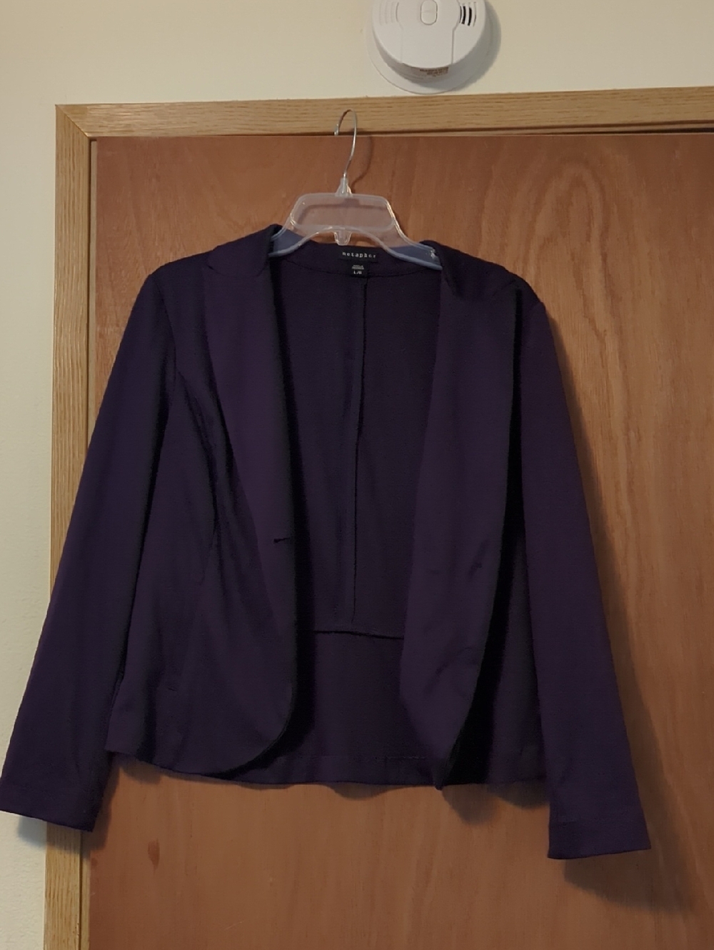 Metaphor Deep Purple Open-Front Blazer